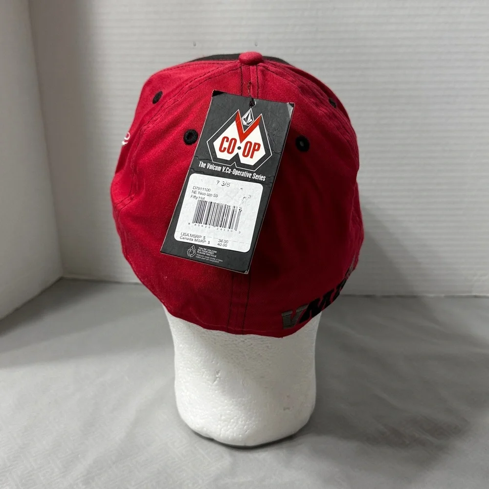 New Era X Volcom 59Fifty Nico Izzi Y2K Racer Embroidered Collectors Cap Sz 7 3/8
